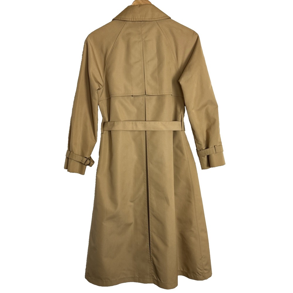 Vintage Misty Harbor Belted Trench Coat Womens 8 Tan Raincoat Classic Capsule - Picture 2 of 12